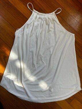 Green Envelope lightweight white Halter Neck Tank Top